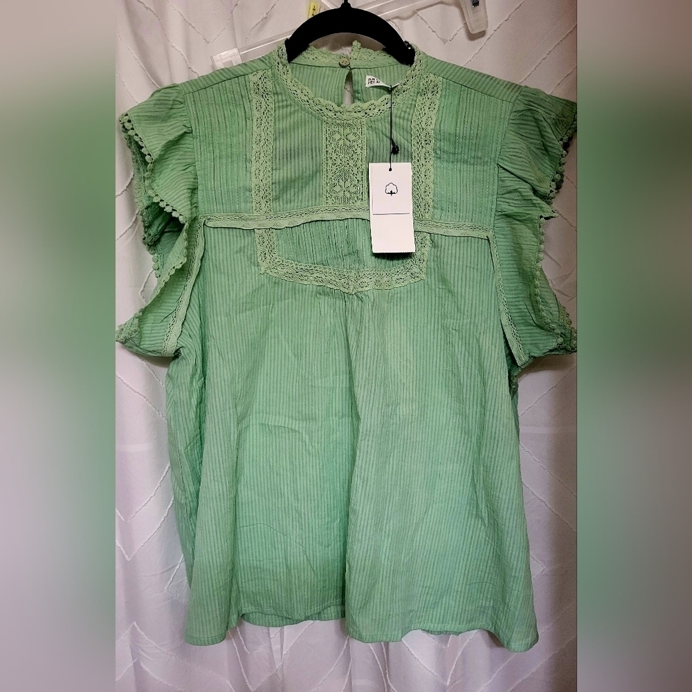 Sfera large blouse 100% Cotton Size L NWT